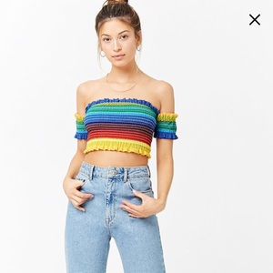 rainbow tube top forever 21